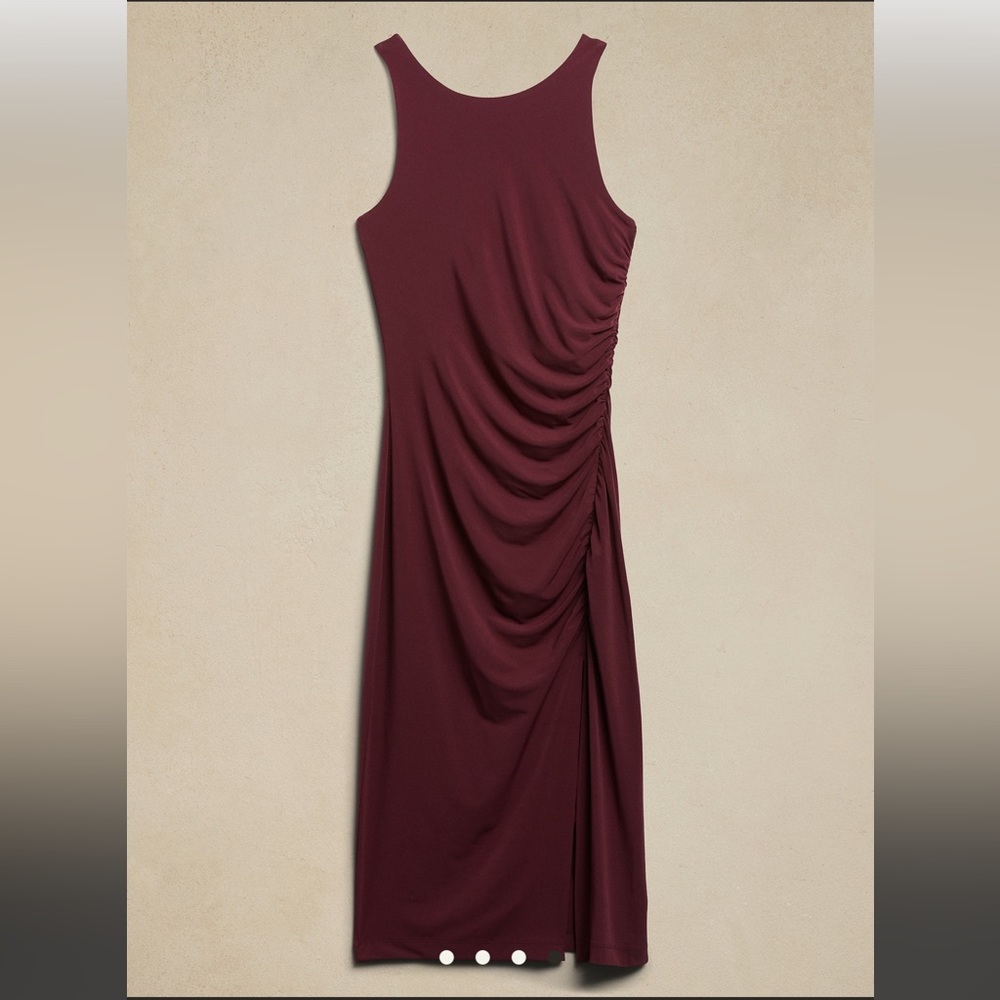 NWT Banana Republic Rouched Midi Dress - Picture 4 of 4